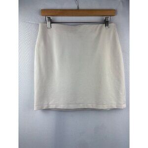 Premise Studio Womens Beige Mini Skirt With Front Zipper Size 8